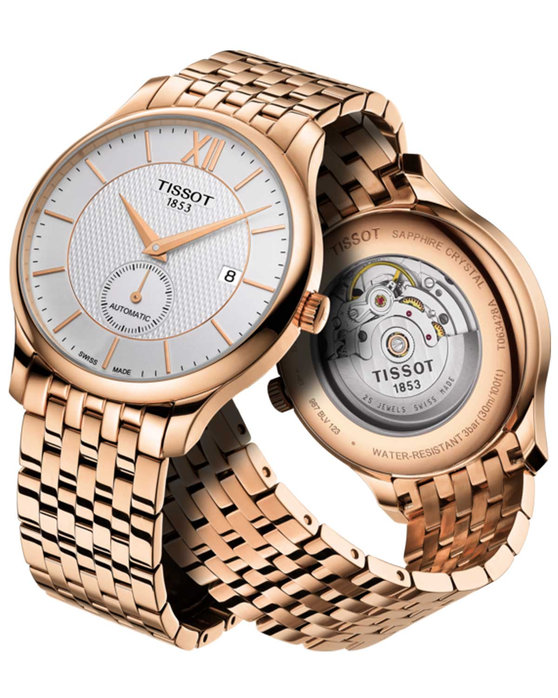 TISSOT T-Classic Tradition Automatic Rose Gold Stainless Steel Bracelet