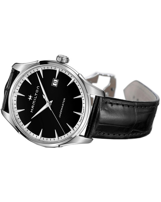 HAMILTON Jazzmaster Black Leather Strap