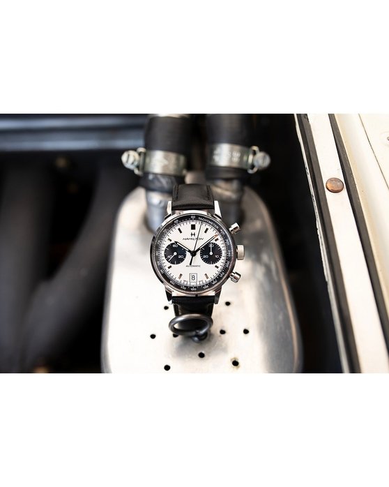 HAMILTON American Classic Intra-matic 68 Auto Chrono Black Leather Strap