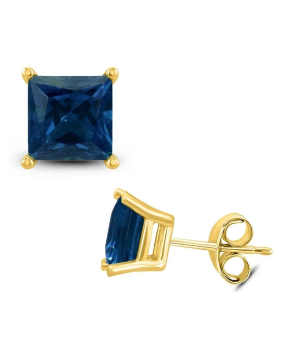 Earrings 18ct Gold SAVVIDIS with Sapphire