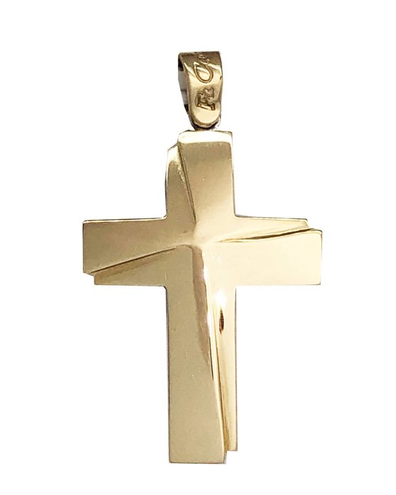 Βαπτιστικός σταυρός 14Κ Χρυσό και Λευκόχρυσο της FaCaDoro