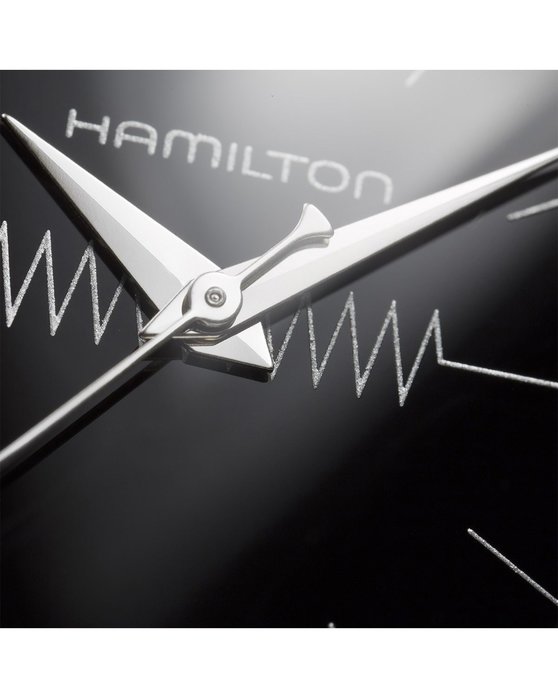 HAMILTON Ventura Black Leather Strap