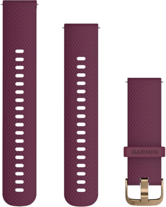 GARMIN Quick Release 20mm Merlot-Gold Silicone Replacement Strap
