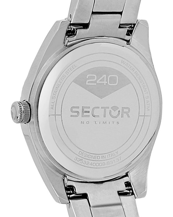 SECTOR 240 Silver Stainless Steel Bracelet