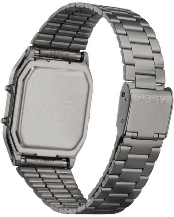 CASIO Vintage Dual Time Chronograph Grey Stainless Steel Bracelet