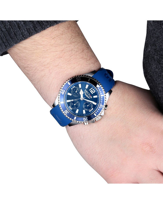 SECTOR 230 Blue Rubber Strap