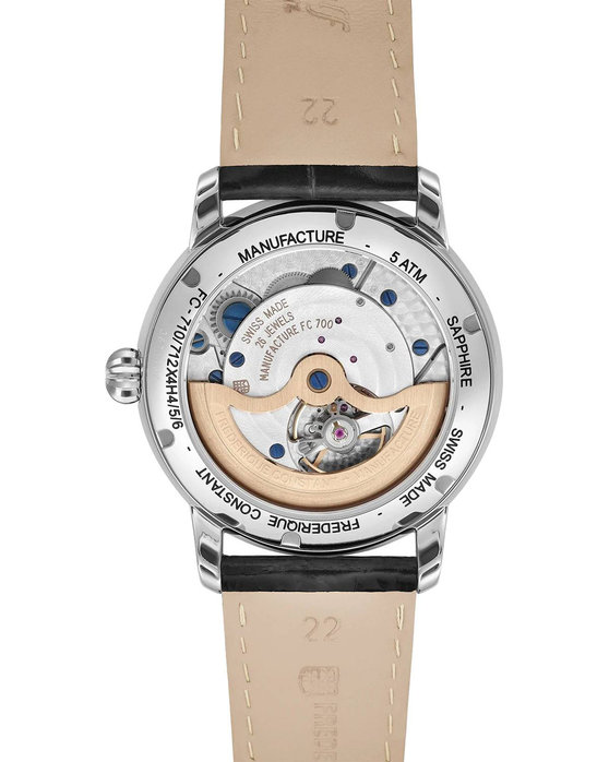 FREDERIQUE CONSTANT Classic Moonphase Manufacture Automatic Black Leather Strap