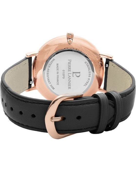 PIERRE LANNIER Nature Black Leather Strap