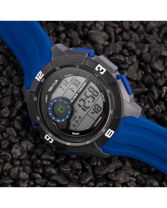 SECTOR EX-04 Chronograph Blue Silicone Strap