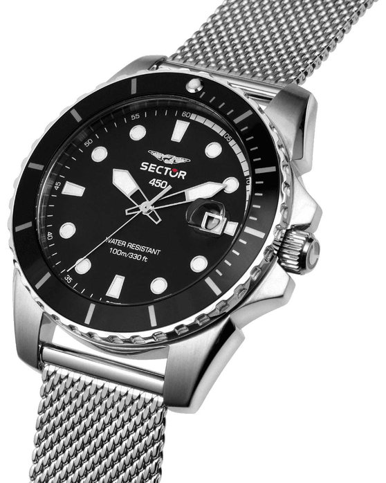 SECTOR 450 Silver Stainless Steel Bracelet