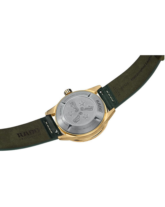 RADO Captain Cook Automatic Olive Green Leather Strap (R32504315)