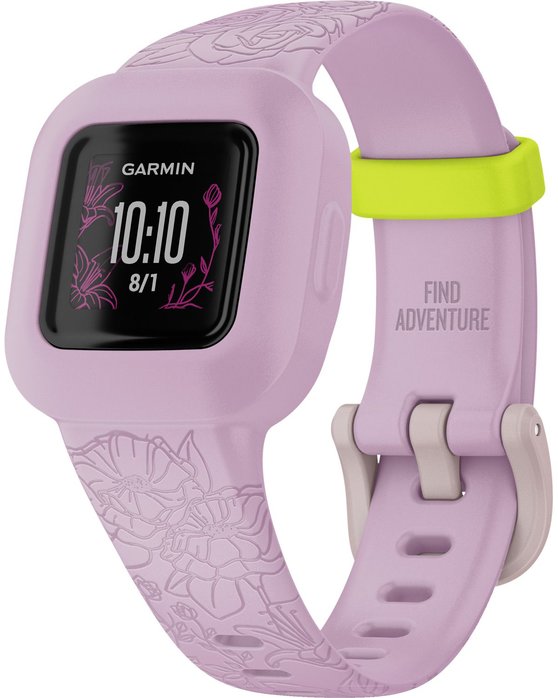 GARMIN Vivofit jr. 3 Lilac Floral Purple Silicone Strap