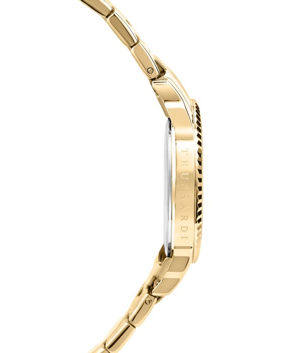 TRUSSARDI T-Bent Gold Stainless Steel Bracelet