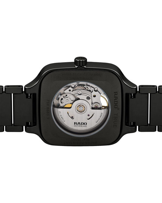 RADO True Square Automatic Black Ceramic Bracelet (R27086162)