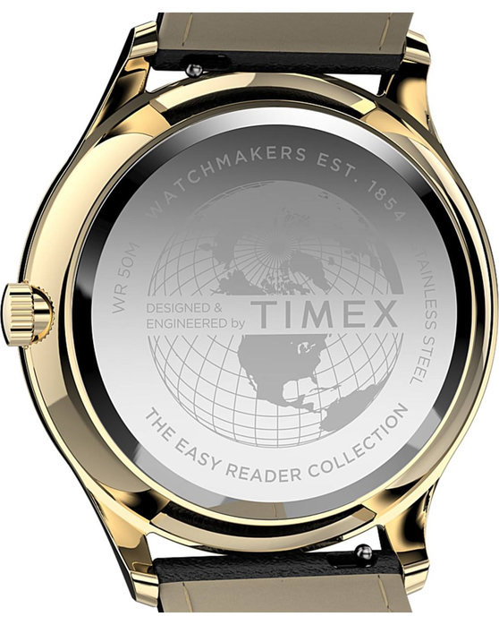 TIMEX Easy Reader Black Leather Strap