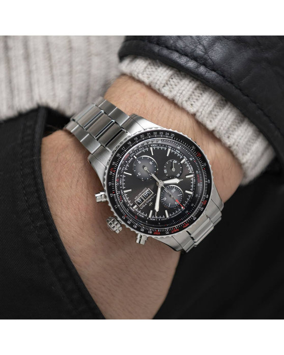 HAMILTON Khaki Aviation Converter Automatic Chronograph Silver Stainless Steel Bracelet