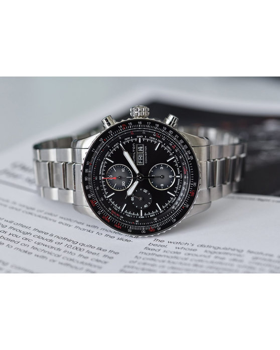 HAMILTON Khaki Aviation Converter Automatic Chronograph Silver Stainless Steel Bracelet