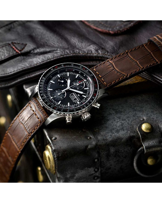 HAMILTON Khaki Aviation Converter Automatic Chronograph Brown Leather Strap