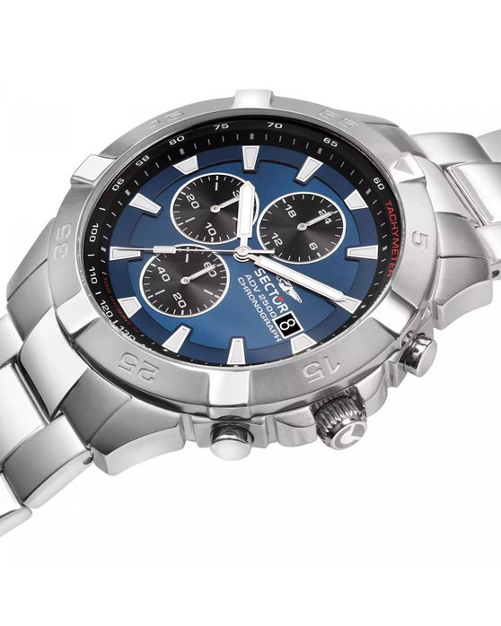 SECTOR ADV2500 Chronograph Silver Stainless Steel Bracelet