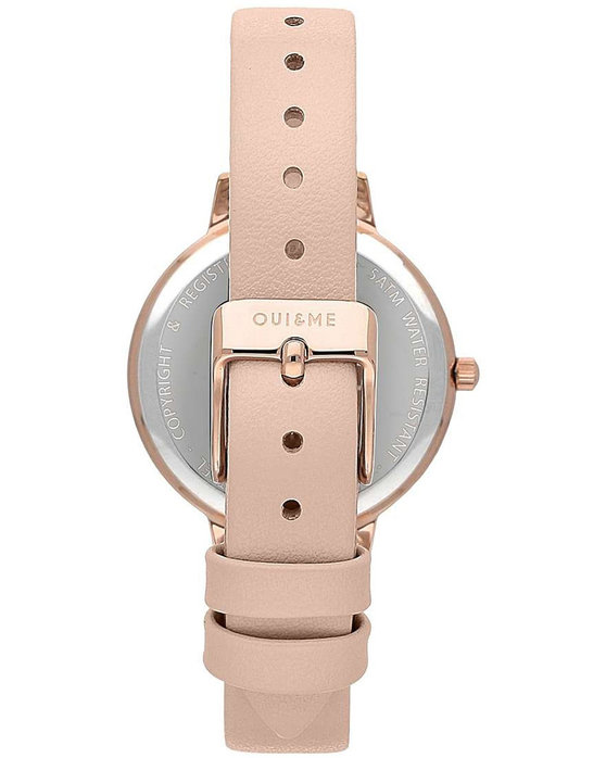 OUI&ME Fleurette Pink Leather Strap