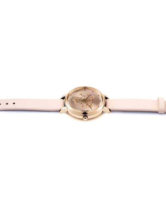 OUI&ME Fleurette Pink Leather Strap