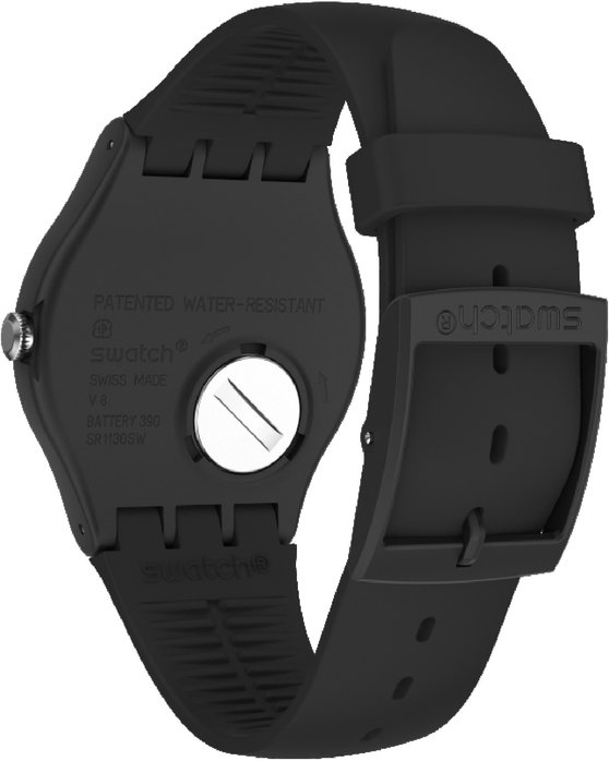 SWATCH Hate 2 Love Black Silicone Strap