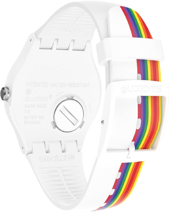 SWATCH Beating Love Multicolor Silicone Strap