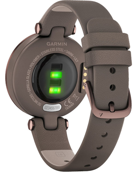 GARMIN Lily™ Classic Dark Bronze & Paloma Leather Band - kosmima.gr