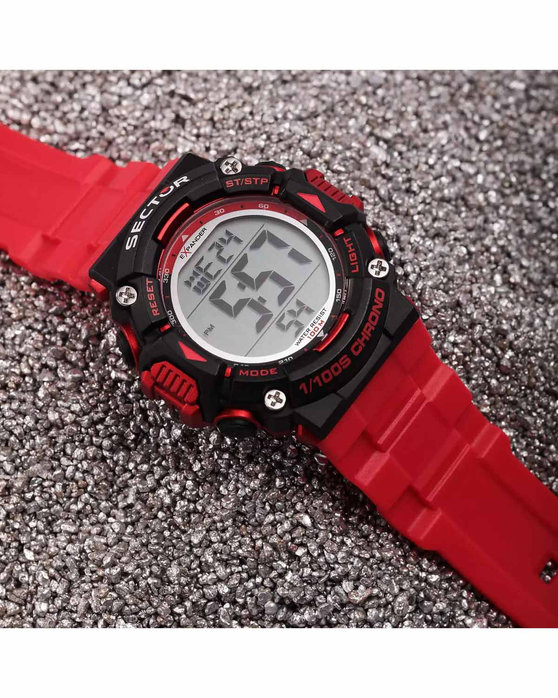 SECTOR EX-32 Chronograph Red Plastic Strap