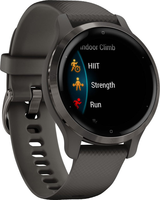 GARMIN Venu 2S Slate Bezel with Graphite Case and Grey Silicone Band