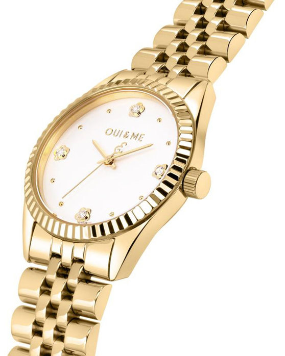 OUI&ME Coquette Diamonds Gold Stainless Steel Bracelet