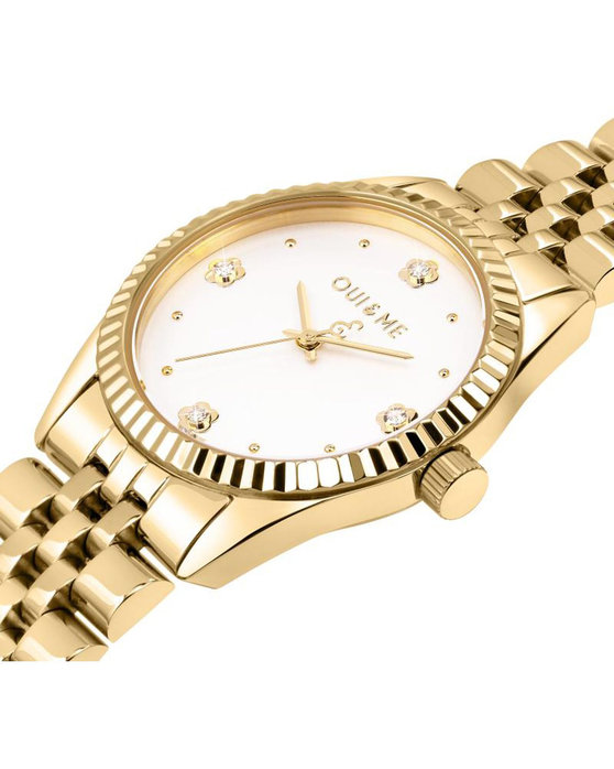 OUI&ME Coquette Diamonds Gold Stainless Steel Bracelet