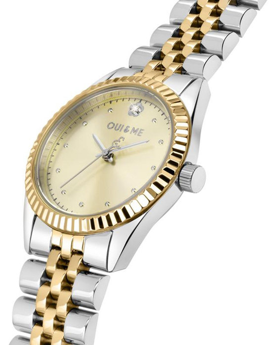 OUI&ME Coquette Diamond Two Tone Stainless Steeo Bracelet