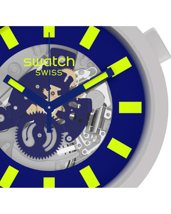 SWATCH Big Bold Limy Blue Bio-Sourced Material Strap