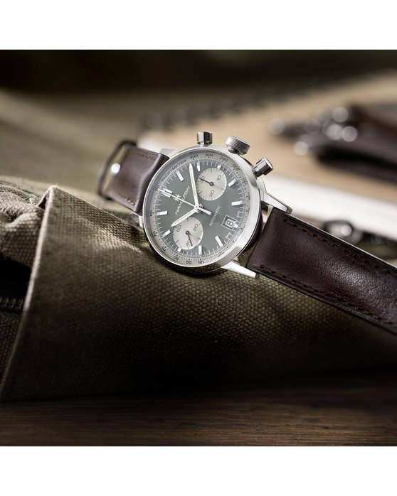 HAMILTON Intra-Matic Automatic Chronograph Brown Leather Strap