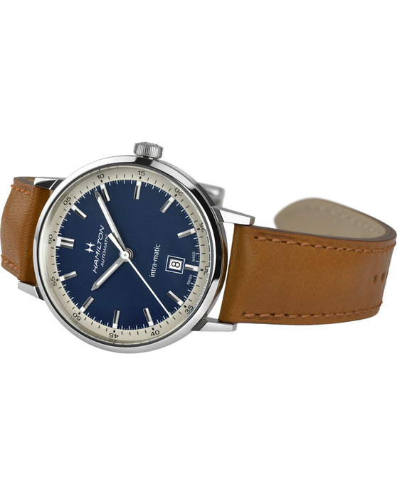 HAMILTON Intra-Matic Automatic Brown Leather Strap