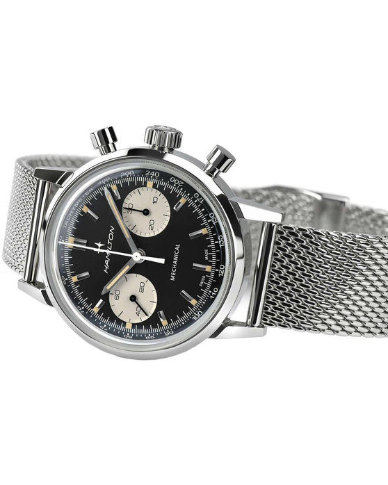 HAMILTON Intra-Matic Mechanical Chronograph Silver Stainless Steel Bracelet