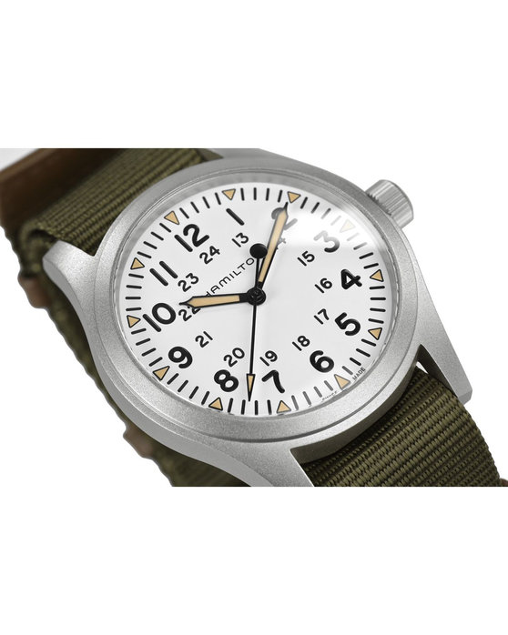 HAMILTON Khaki Field Mechanical Khaki Fabric strap