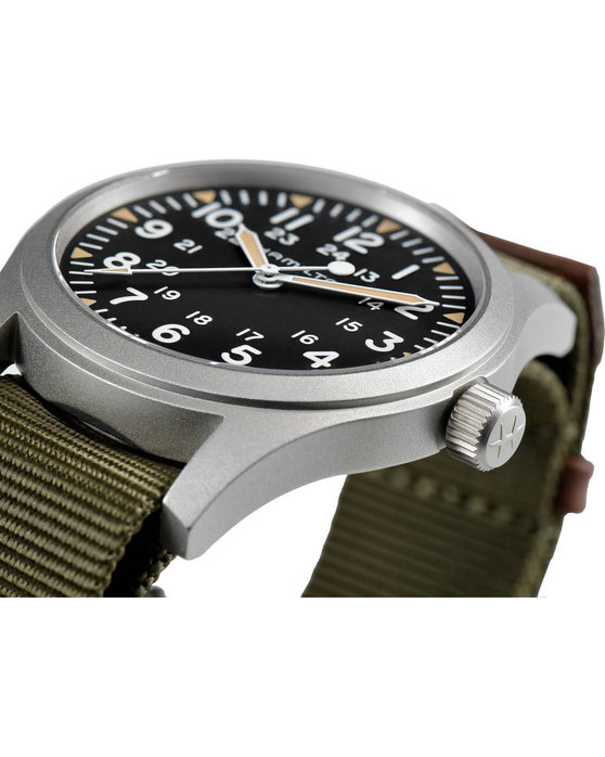 HAMILTON Khaki Field Mechanical Khaki Fabric strap