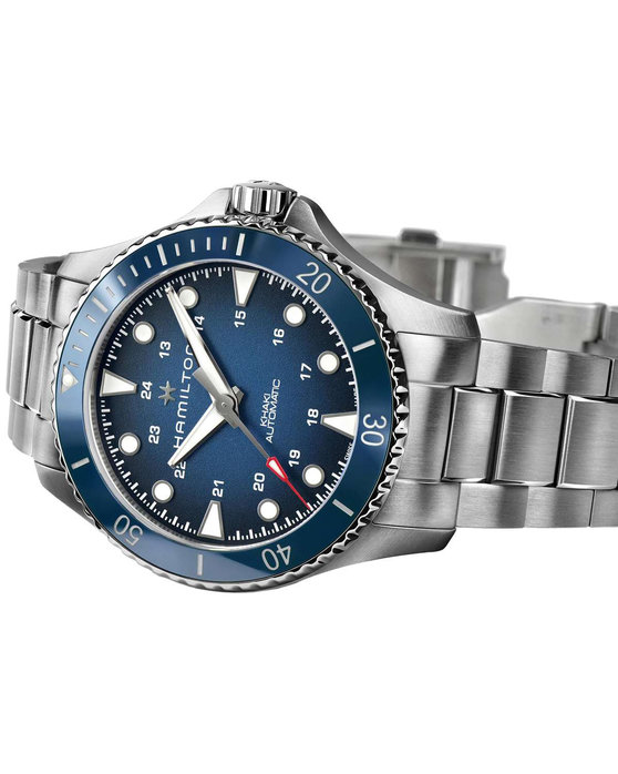 HAMILTON Khaki Navy Scuba Automatic Silver Stainless Steel Bracelet