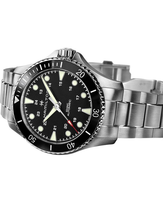 HAMILTON Khaki Navy Scuba Automatic Silver Stainless Steel Bracelet