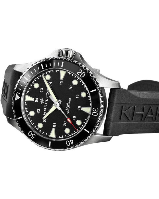 HAMILTON Khaki Navy Scuba Automatic Black Rubber Strap