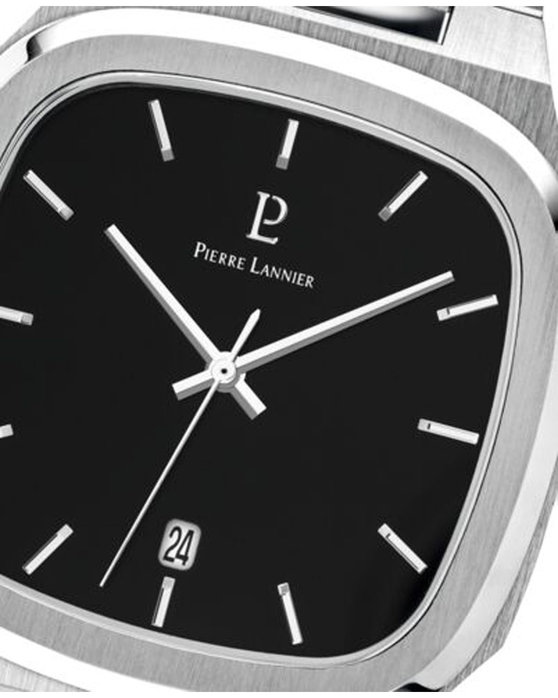 PIERRE LANNIER Contraste Silver Stainless Steel Bracelet