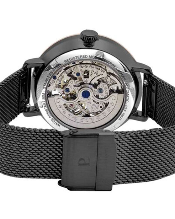 PIERRE LANNIER Automatic Black Stainless Steel Bracelet