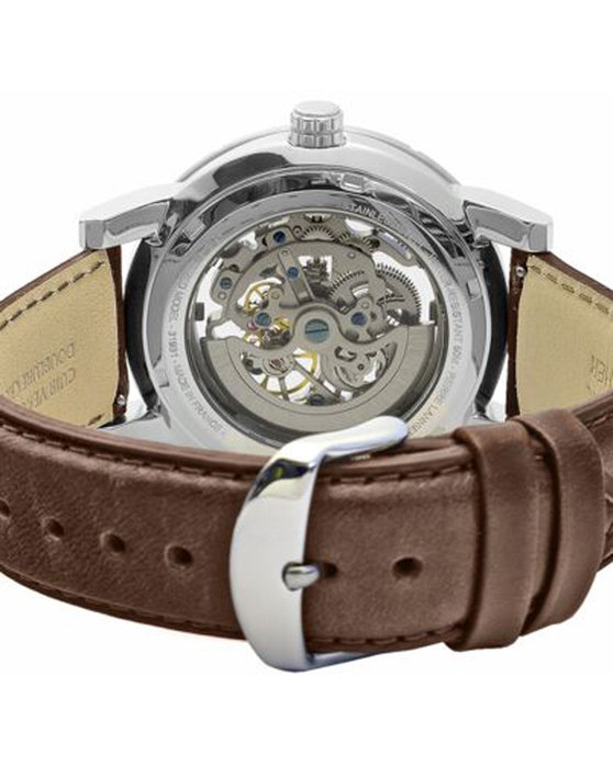 PIERRE LANNIER Automatic Brown Leather Strap