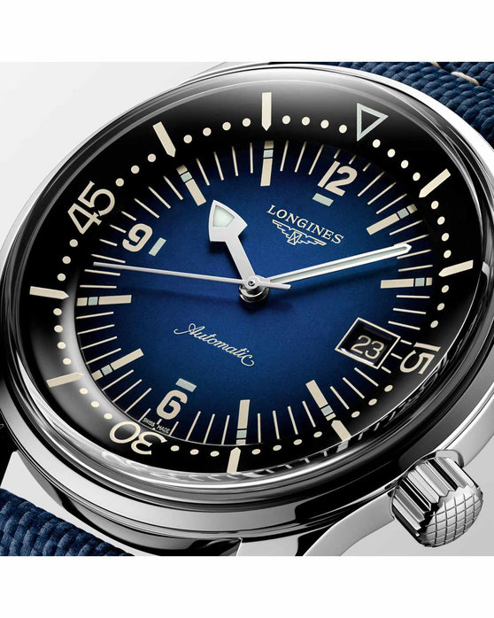 LONGINES Legend Diver Automatic Blue Compined Material Strap