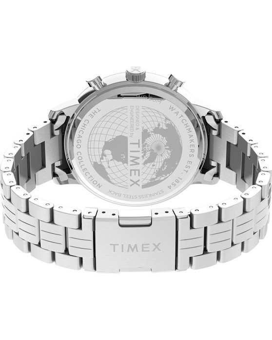 TIMEX Chicago Chronograph Silver Stailness Steel Bracelet