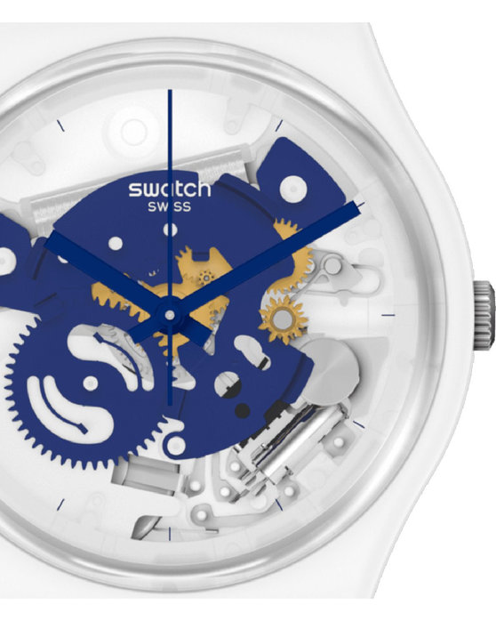 SWATCH Time to Blue Small White Bio-Sourced Material Strap