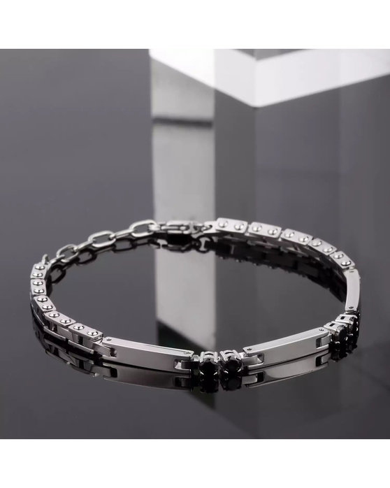 SECTOR Stainless Steel Bracelet with Enamel and Zircon