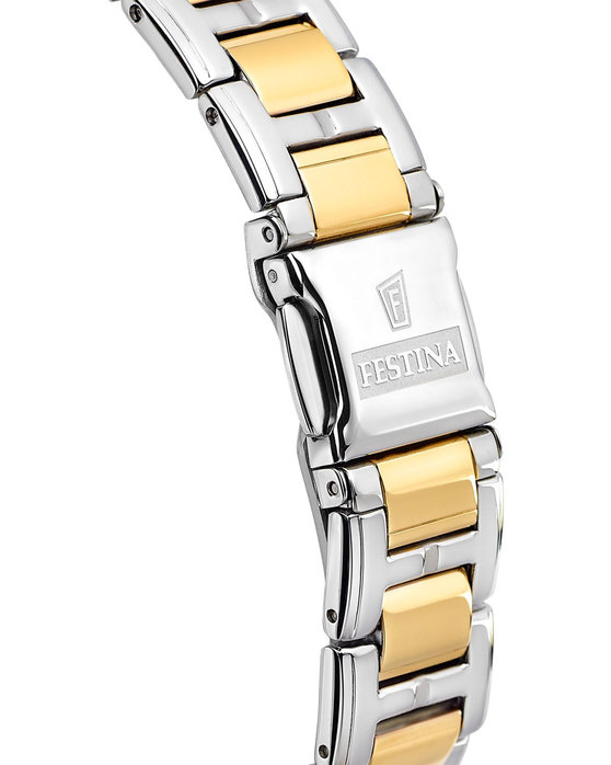 FESTINA Boyfriend Chronograph Crystals Two Tone Stainless Steel Bracelet